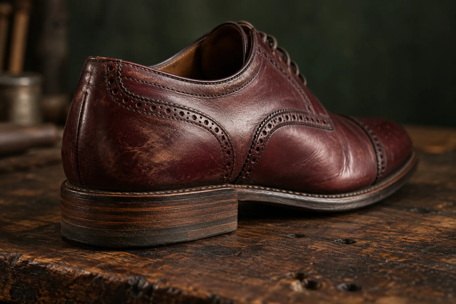 Illustrative shoe sole and heel detail